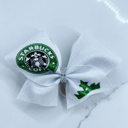 Starbucks Hair Bow / Cheer Bow